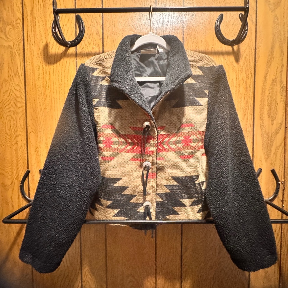 Vintage Western Aztec Coldwater Creek Coat L